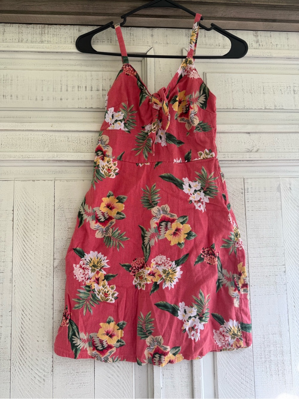 Hollister Coral Pink Floral Mini Dress